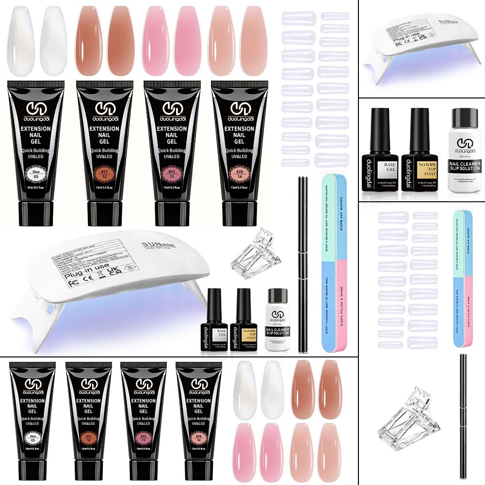 Nail Art Ombre - DOULINGDAI 4-Color Duolingdai Nail Extension Gel