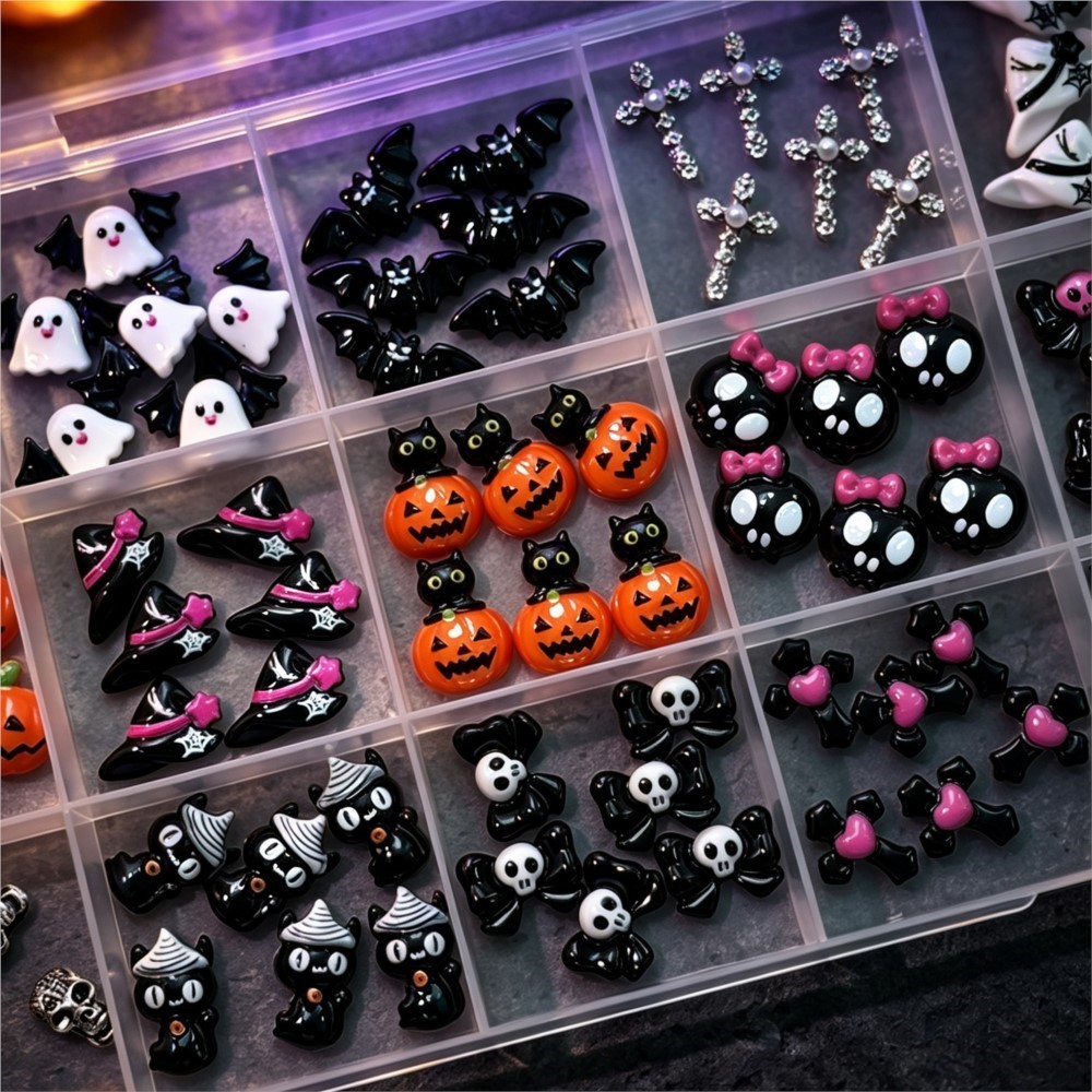 15grid 3D Cute Halloween Pumpk - Nail Art Valentines Day ulasan dan harga