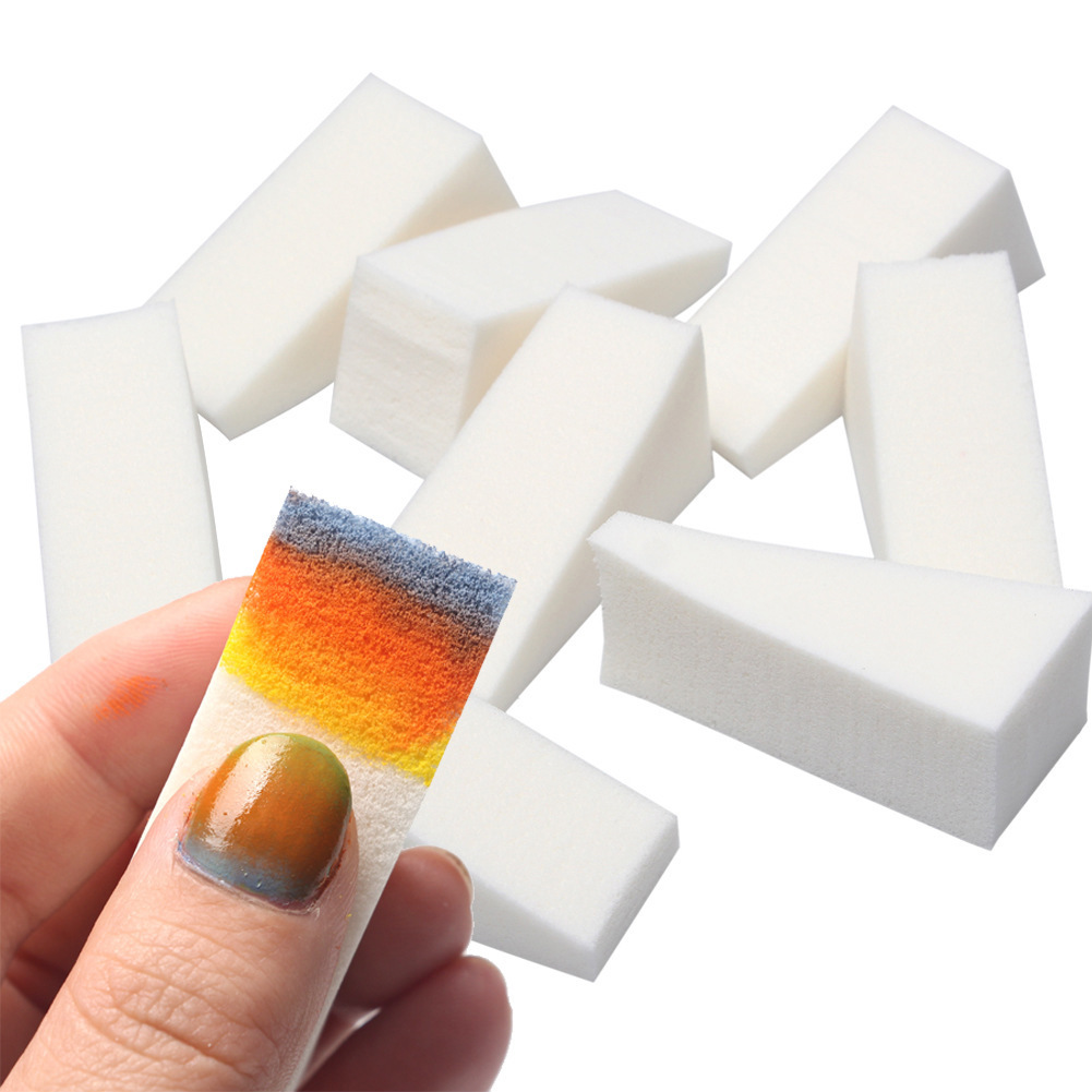 50/20Pcs White Soft Nail Spong - Nail Art Ombre ulasan dan harga
