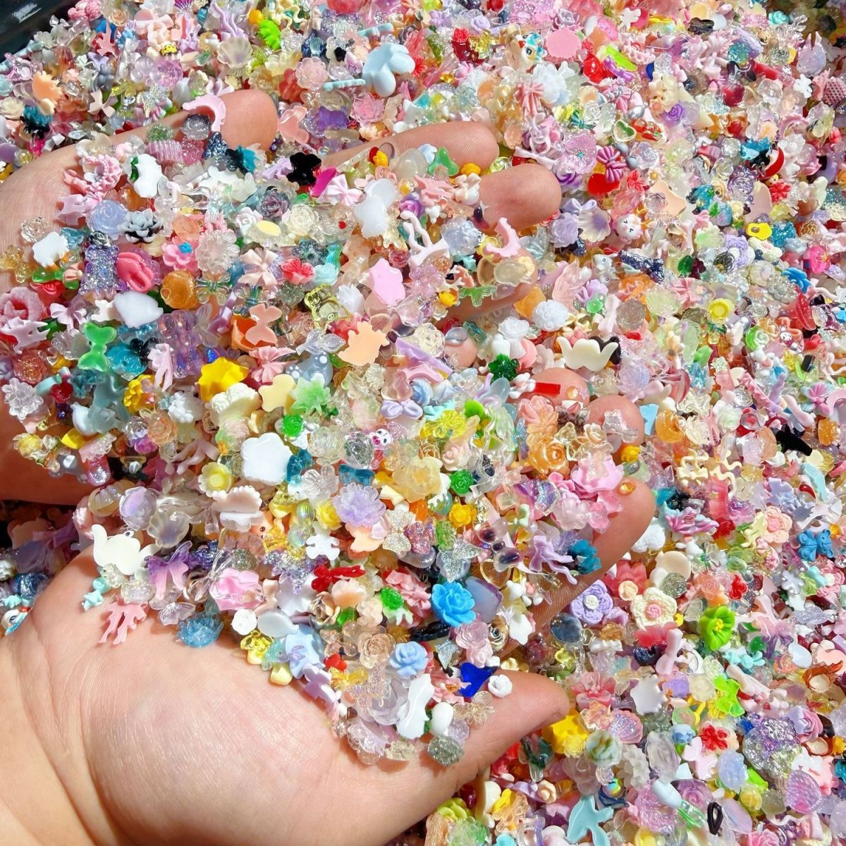 20g Random Mixed Mini Resin Or - Nail Art Valentines Day ulasan dan harga